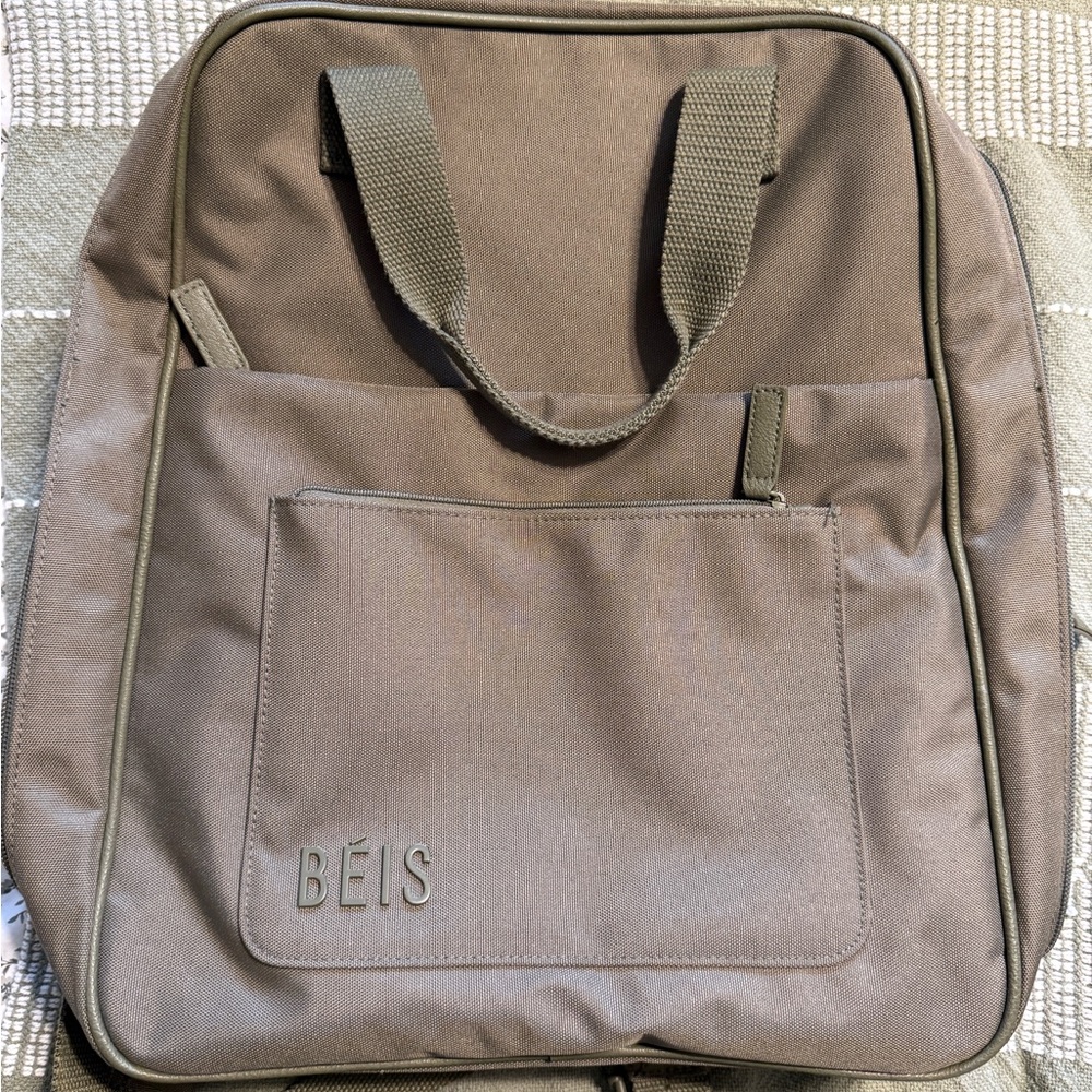 BEIS Olive Expandable Backpack